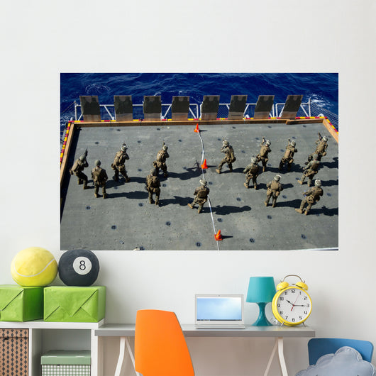 Marines Fire Rounds Targets Wall Decal
