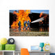 Firefighters Work to Extinguish Wall Decal