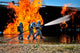 Firefighters Work to Extinguish Wall Decal