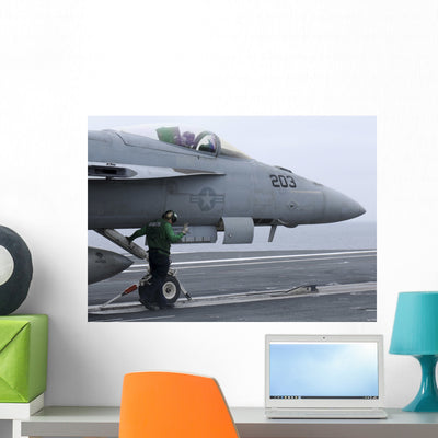 Aviation Boatswain's Mate Prepares Wall Decal shown on a wall