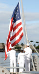 Sailors Hoist American Flag Wall Decal