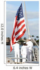 Sailors Hoist American Flag Wall Decal
