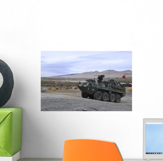 Cavalry Troopers Fire Stryker-mounted Wall Decal
