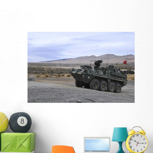 Cavalry Troopers Fire Stryker-mounted Wall Decal