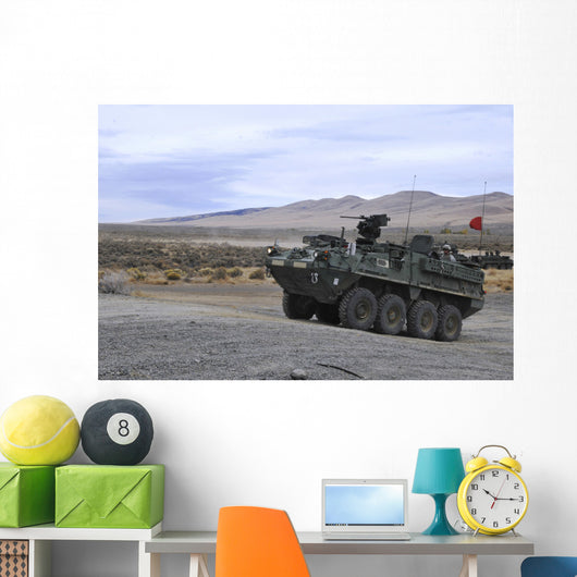 Cavalry Troopers Fire Stryker-mounted Wall Decal