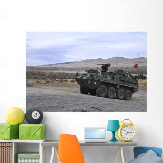 Cavalry Troopers Fire Stryker-mounted Wall Decal