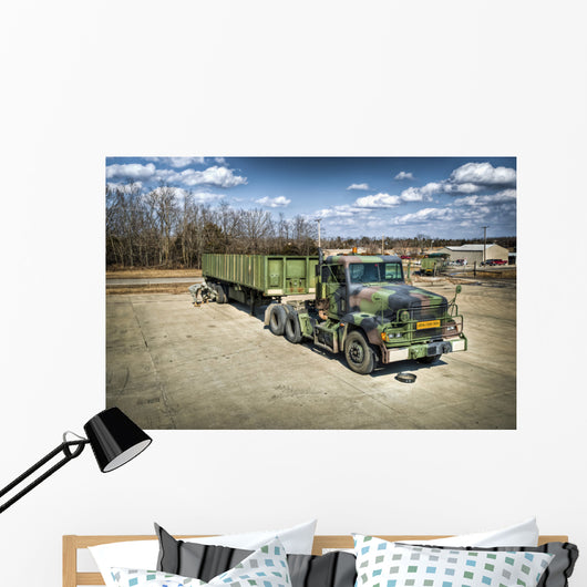 Students Checking Trailer M872 Wall Decal