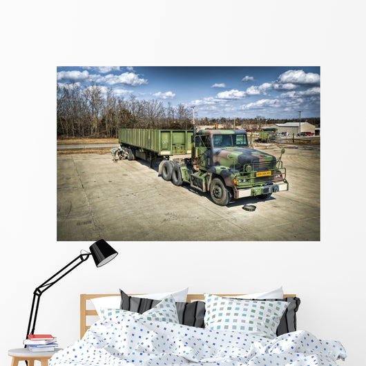 Students Checking Trailer M872 Wall Decal