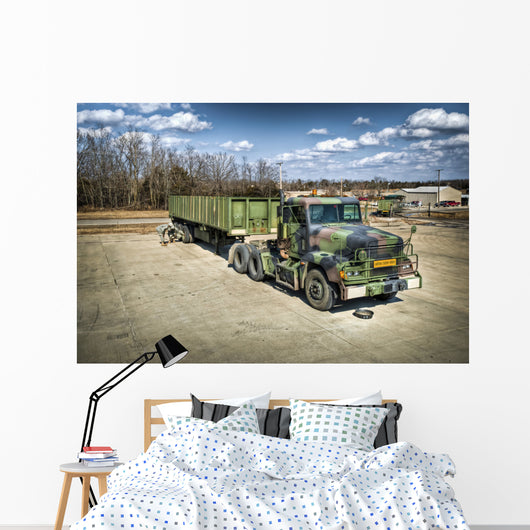 Students Checking Trailer M872 Wall Decal