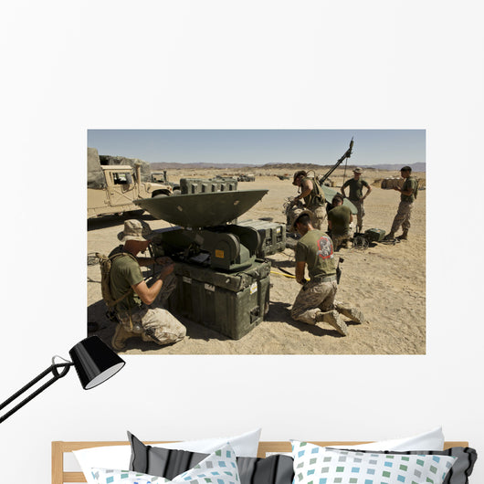 Us Marines Assemble Support Wall Decal Design 1