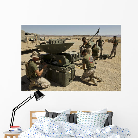 Us Marines Assemble Support Wall Decal Design 1