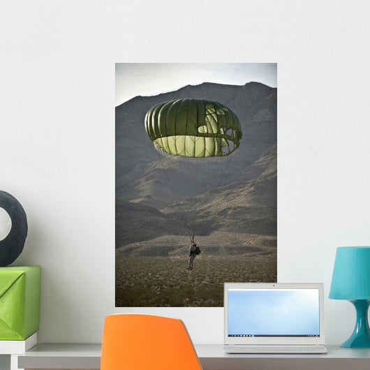 Soldier Prepares to Land Wall Decal