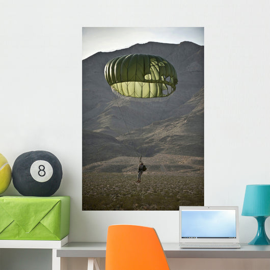 Soldier Prepares to Land Wall Decal