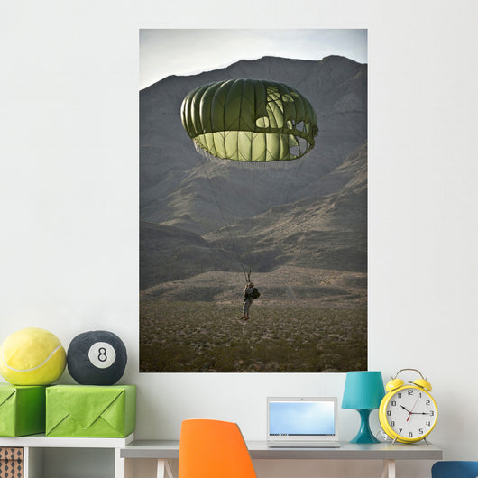 Soldier Prepares to Land Wall Decal