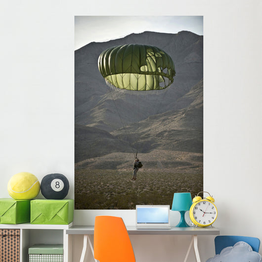 Soldier Prepares to Land Wall Decal