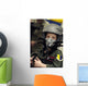 Young Boy Wears Helmet Wall Decal