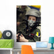 Young Boy Wears Helmet Wall Decal