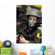 Young Boy Wears Helmet Wall Decal