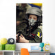 Young Boy Wears Helmet Wall Decal