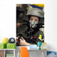 Young Boy Wears Helmet Wall Decal