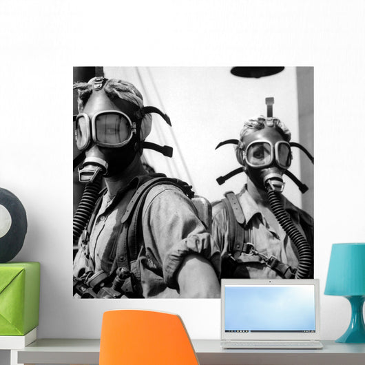 Women Wearing Oxygen Masks Wall Decal