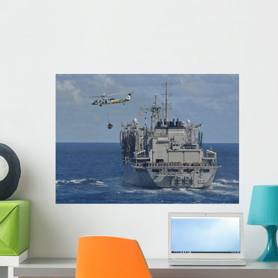 Mh-60s Sea Hawk Conducts Wall Decal shown on a wall