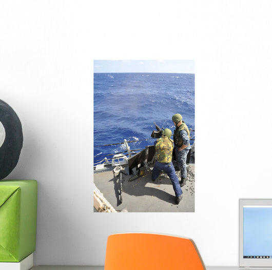 Sailor Fires M240b Machine Wall Decal