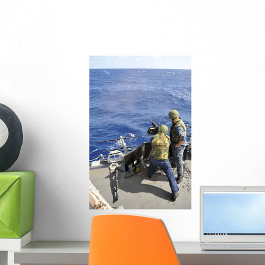 Sailor Fires M240b Machine Wall Decal
