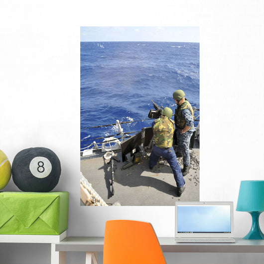 Sailor Fires M240b Machine Wall Decal