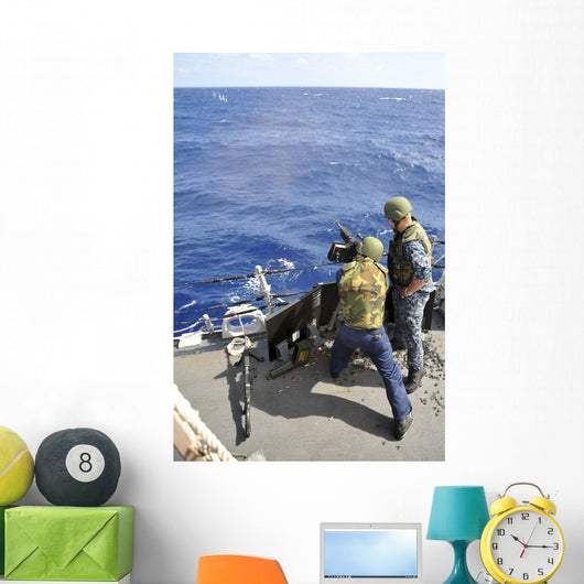 Sailor Fires M240b Machine Wall Decal