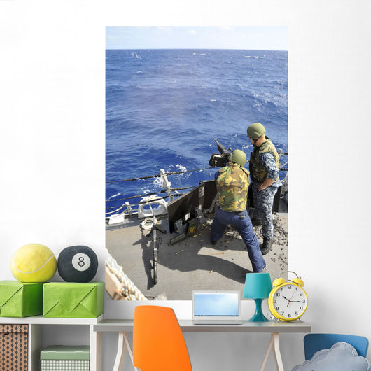 Sailor Fires M240b Machine Wall Decal