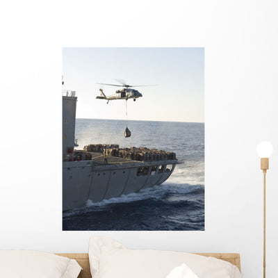 Mh-60s Sea Hawk Helicopter Wall Decal Design 5 shown on a wall