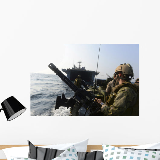Sailors Conduct Patrol Operations Wall Decal Design 2