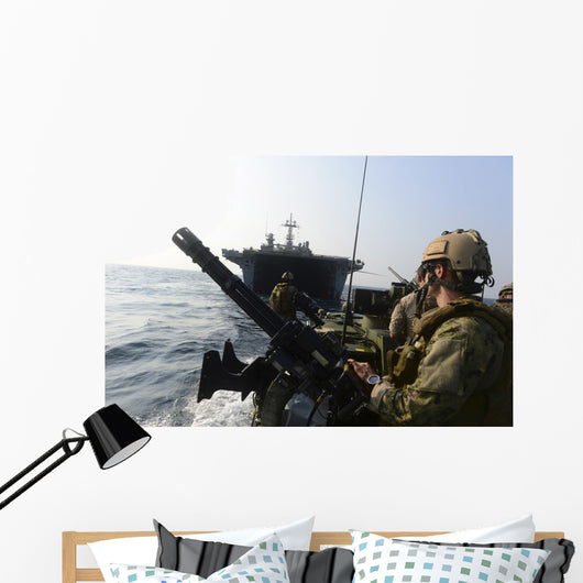 Sailors Conduct Patrol Operations Wall Decal Design 2