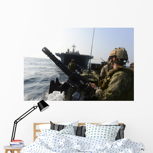Sailors Conduct Patrol Operations Wall Decal Design 2