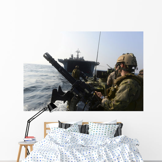 Sailors Conduct Patrol Operations Wall Decal Design 2