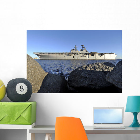 Uss Bataan Arrives Naval Wall Decal Design 1
