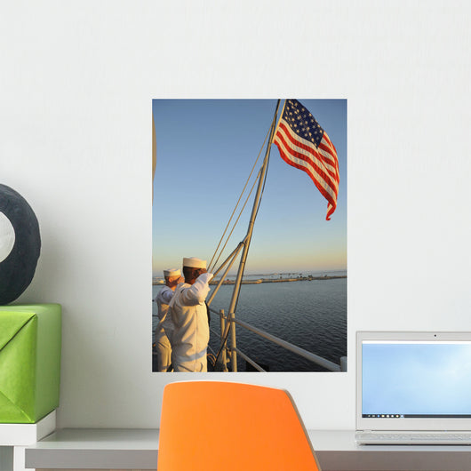 Sailors Salute National Ensign Wall Decal