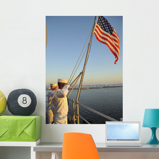 Sailors Salute National Ensign Wall Decal
