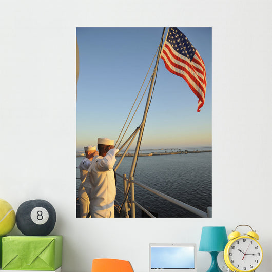 Sailors Salute National Ensign Wall Decal