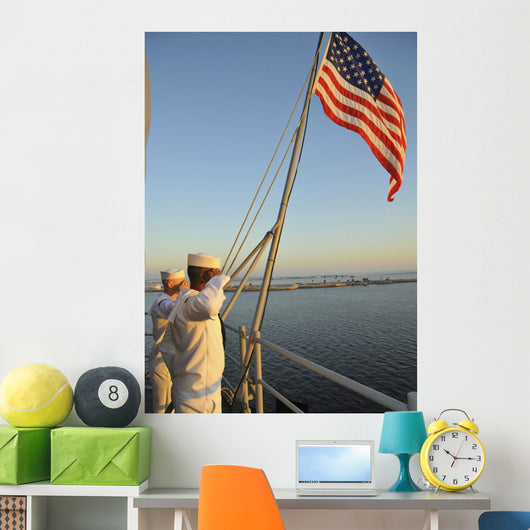 Sailors Salute National Ensign Wall Decal