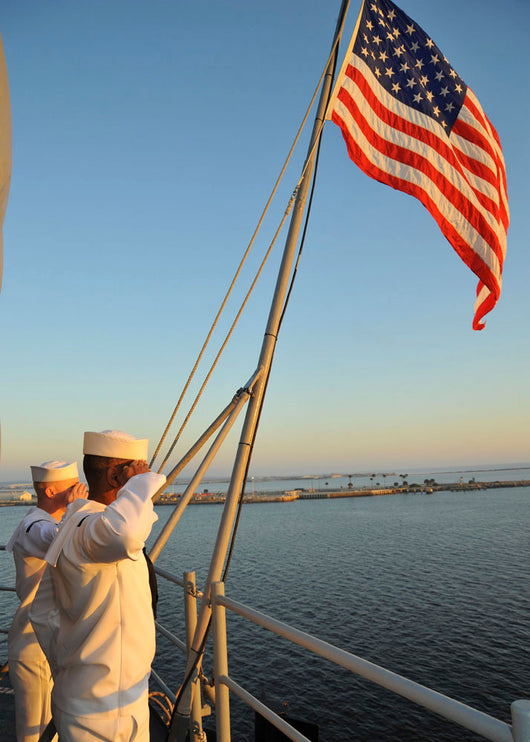 Sailors Salute National Ensign Wall Decal