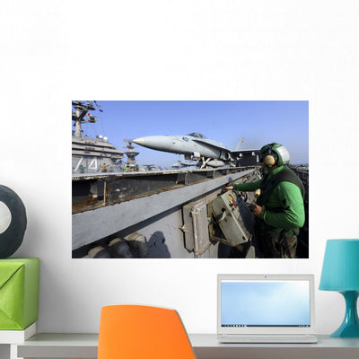 Aviation Boatswain's Mate Launches Wall Decal shown on a wall