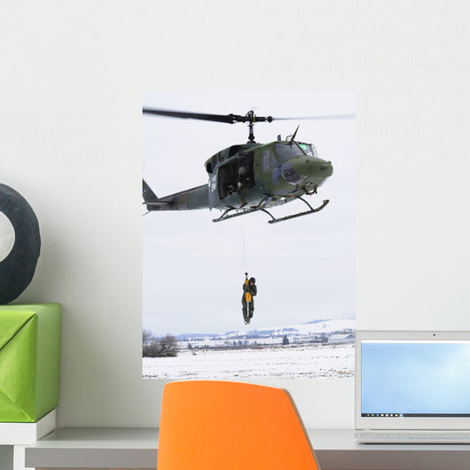 Student Is Hoisted into Wall Decal