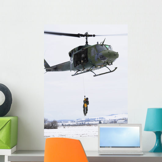 Student Is Hoisted into Wall Decal