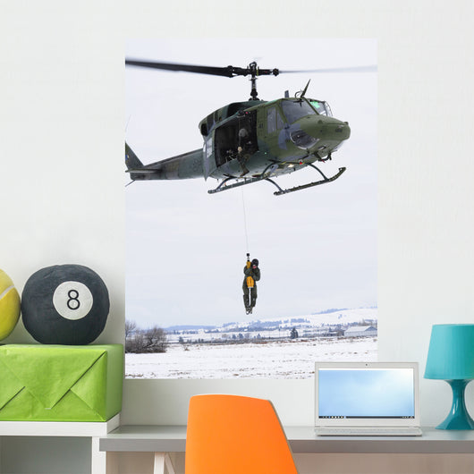 Student Is Hoisted into Wall Decal