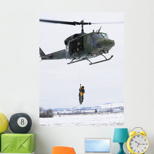 Student Is Hoisted into Wall Decal