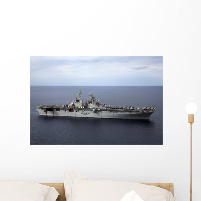 Amphibious Assault Ship Uss Wall Decal Design 1 shown on a wall