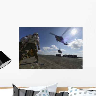 Mh-60s Sea Hawk Helicopter Wall Decal Design 3 shown on a wall