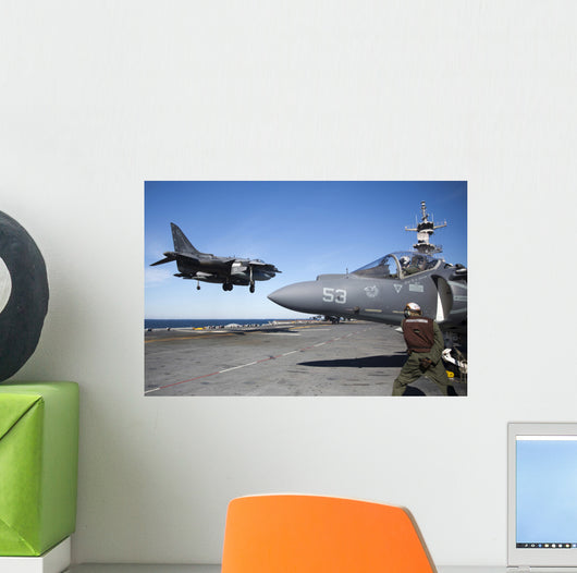 Av-8b Harrier Lands Flight Wall Decal